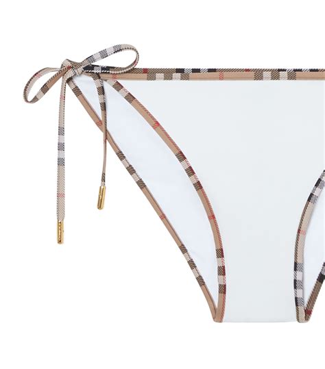 burberry check trim bikini|Check Trim Bikini in White .